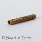 Dotted Brass Bead in Cylindrical Shape